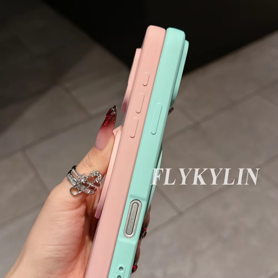 Handyhülle aus flüssigem Silikon für Xiaomi Redmi Note 14 Pro Plus 4G, 13 Pro Plus 4G und 13 Pro Plus 5G mit 360 Grad drehbarem Ständerhalter in Pink - Bild 3