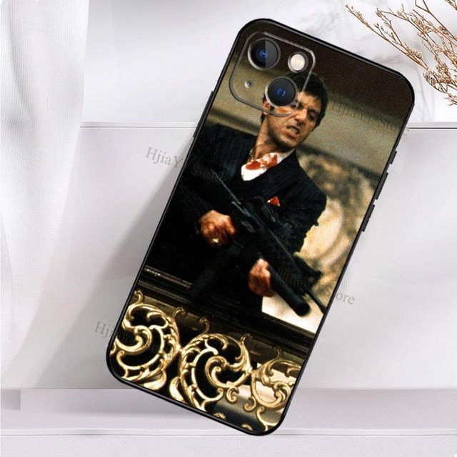 Handyhülle Scarface Al Pacino Tony Montana für iPhone 11 12 13 14 Pro Max XS XR 7 8 Plus SE2 Multicolor - Bild 1