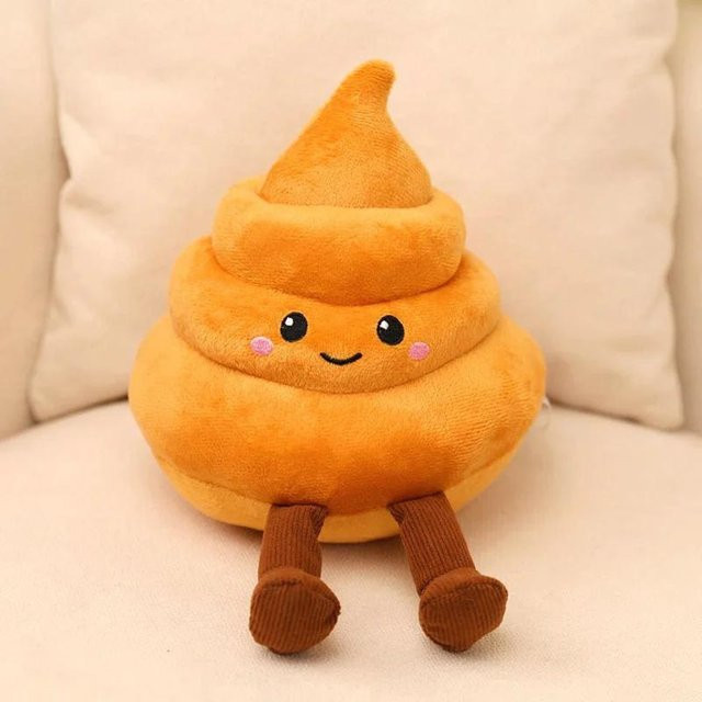 Yiran toy Smiley-Kackhaufen Plüschtier, braun, 25cm - Bild 1