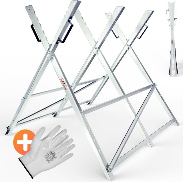 Verzinkter Holzsägebock aus Metall B/T/H: 83 x 81 x 88 cm - Bild 1