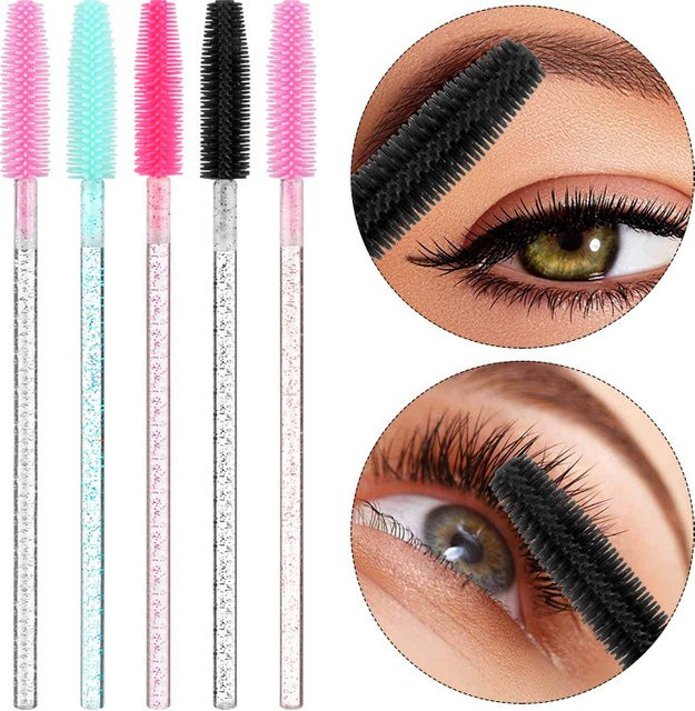 mekupeu Wimpernbürste und Augenbrauenkamm, White Pink, Unisex - Bild 1