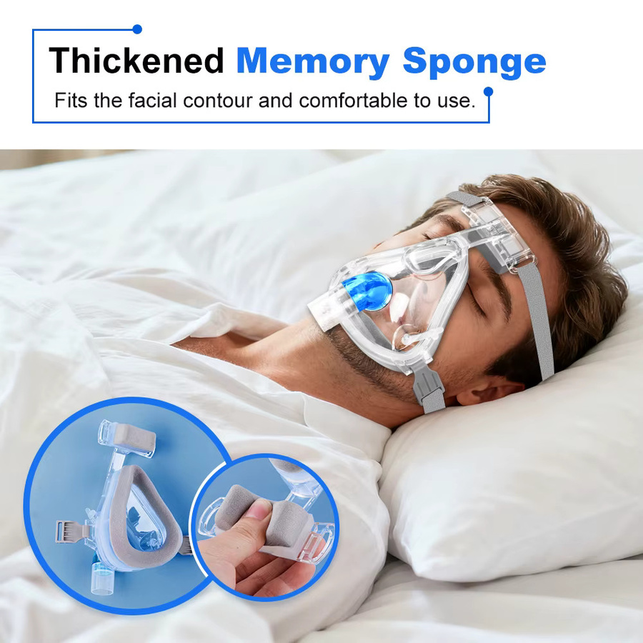 JBMBHC Vollgesichts- & Nasen-CPAP-Maske aus Memory-Schaum - Bild 2