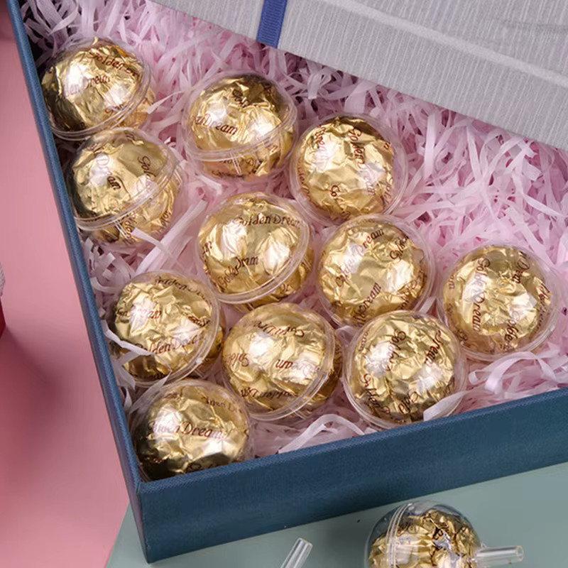 Transparente Schokoladenverpackung aus Kunststoff für Trüffel und Pralinen als Geschenkbox für Valentinstag - Bild 3