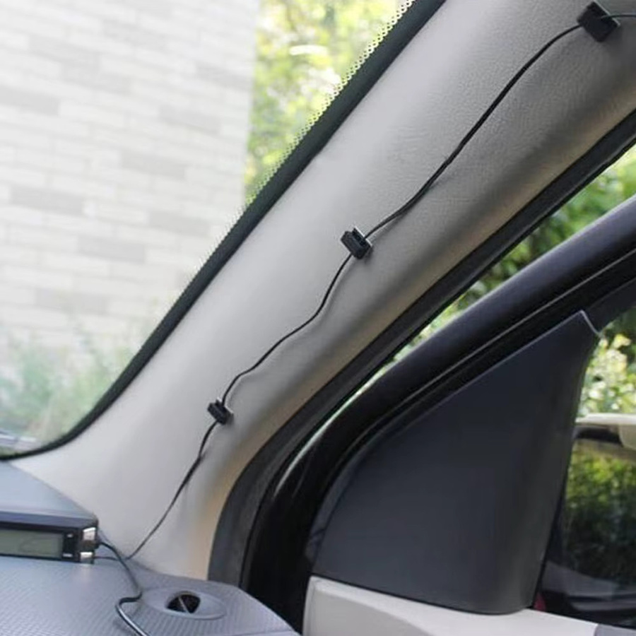 20 Stück Selbstklebende Kabelclips zur Kabelorganisation für Auto GPS und Lichtkabel in Schwarz - Bild 2