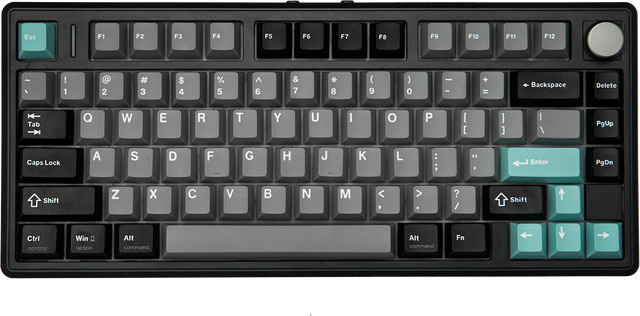 EPOMAKER TH80 V2 Mechanische Gaming-Tastatur 75% ANSI US Layout mit Drehregler und programmierbaren Tasten, Weiß, Kabellos via Bluetooth/2,4GHz oder Kabelgebunden - Bild 1