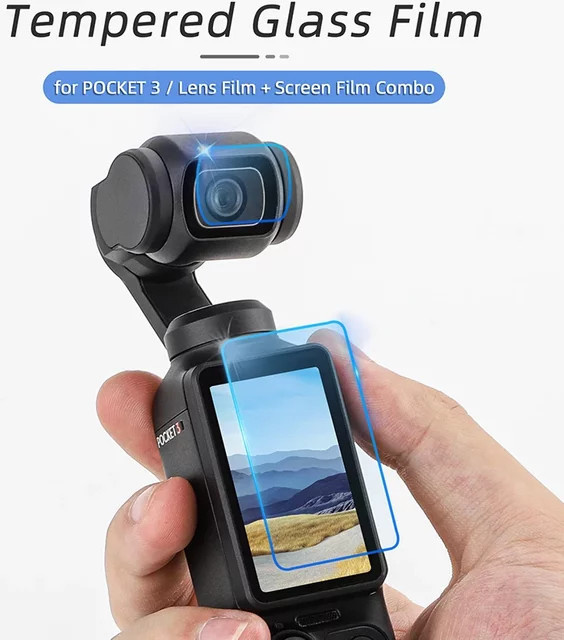 DJI Osmo Pocket 3 Schutzfolie aus gehärtetem Glas, transparentes Zubehör mit hoher Auflösung und Explosionsschutz - Bild 1