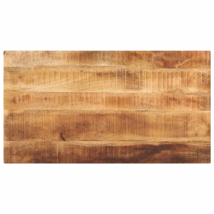 vidaXL Tischplatte aus rauem Mango Massivholz, Rechteckig, Braun, B/T/H: 120 x 60 x 1,5 cm - Bild 2