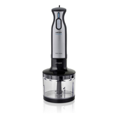 Haeger Pürierstab HB-10C.019A, 1000 W, Schwarz, Edelstahl und Transparent