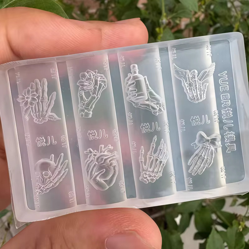 Nagelkunst-Formen-Set, Silikonform, 3D Dekoration, Transparent - Bild 1