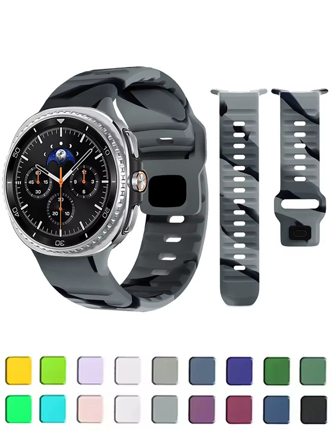 LCAPLE Uhrenarmband Kautschuk, Schwarz, Samsung Galaxy Watch 8/8 Classic/Ultra - Bild 6