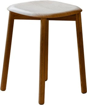 HAY Soft Edge 72 Stool in Beige mit Holzgestell - Bild 1