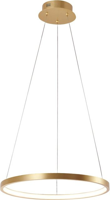 Just Light LED-Pendelleuchte CIRCLE in Gold und Weiß, Ringform, H: 120 cm, B: 39 cm, T: 39 cm - Bild 1
