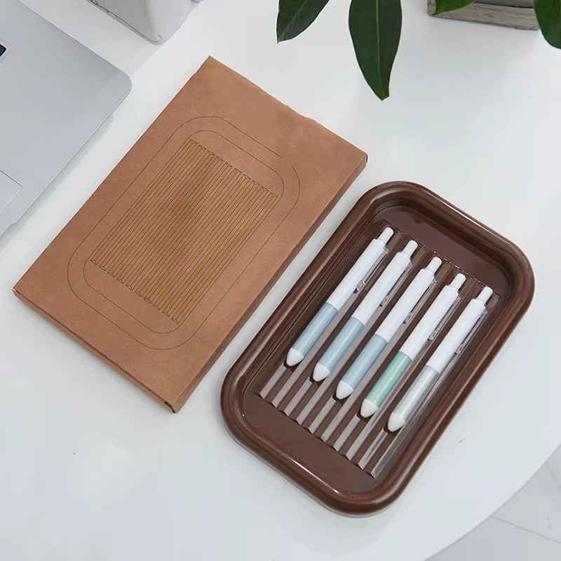 Schreibtisch-Organisationsbox aus Kunststoff in Braun zur Aufbewahrung von Schreibwaren und Make-up - Bild 2