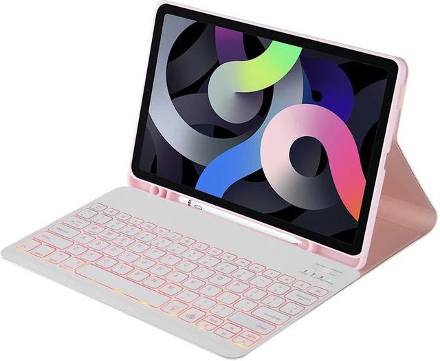 Magnetische Tastaturhülle für Samsung Galaxy Tab S10 Lite 10,9 Zoll mit Hintergrundbeleuchtung in Rosa - Bild 1