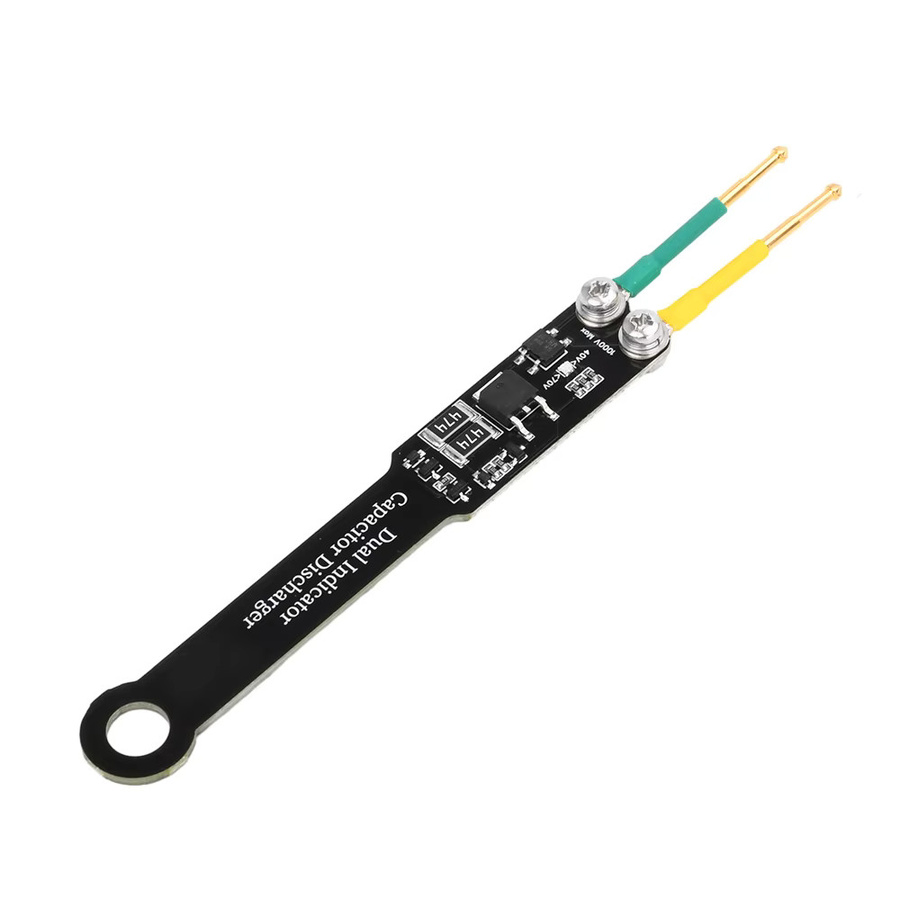 Gaqqee Kondensator-Entladestift AC/DC Hochspannungs-Entladegerät mit einstellbarer Sonde und Doppel-LED-Licht, 1000V, Schwarz - Bild 2