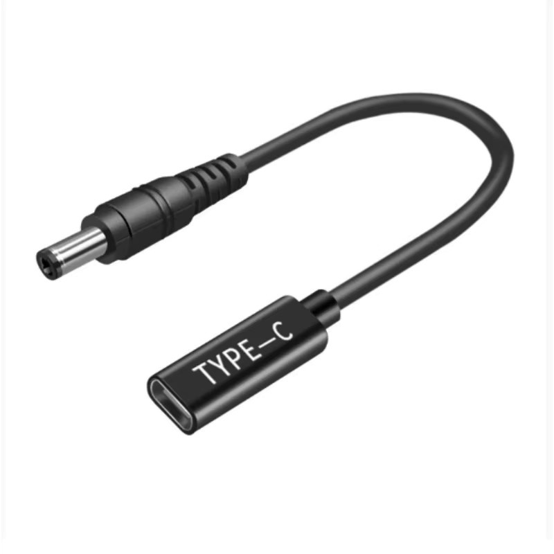 USB-C auf DC Netzteil Konvertierungskabel für Notebook-Computer mit Schnellladefunktion 100 W, Schwarz, Rundanschluss - Bild 2