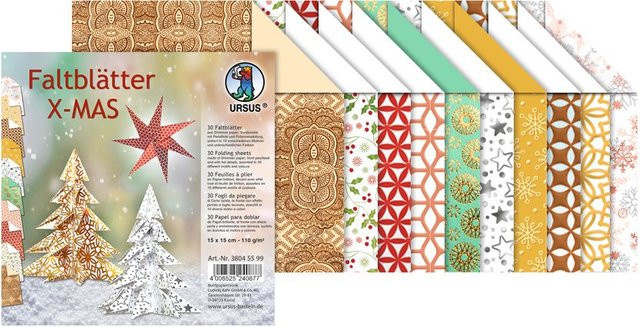 URSUS Faltblätter Hotfoil Xmas Multicolor - Bild 1