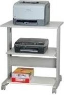 ROLINE Druckertisch in Grau und Weiß aus Metall und Kunststoff für Home Office und Büro, B/T/H: 77,5 x 54,0 x 68,0 cm - Bild 1