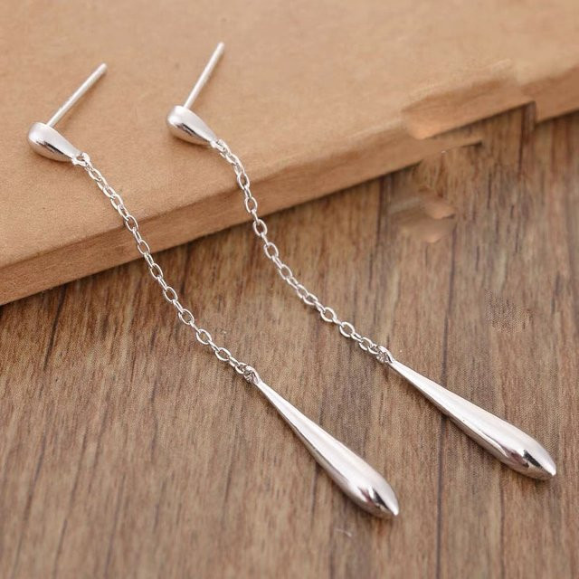 BF CLUB Ohrringe, 925 Sterlingsilber, Damen, Wassertropfen, Quasten-Ohrring - Bild 1