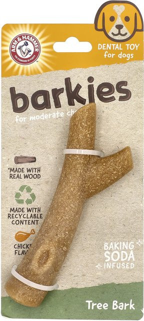 Arm & Hammer Barky Kauspielzeug, Zahnpflegespielzeug für Hunde, Rinde, Huhn, 1-teiliges Set - Bild 1