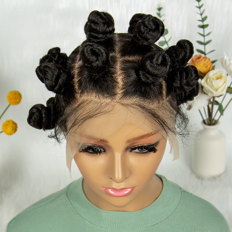 KIMA Bantu geflochtene Perücke mit Babyhaar, Damen - Bild 2