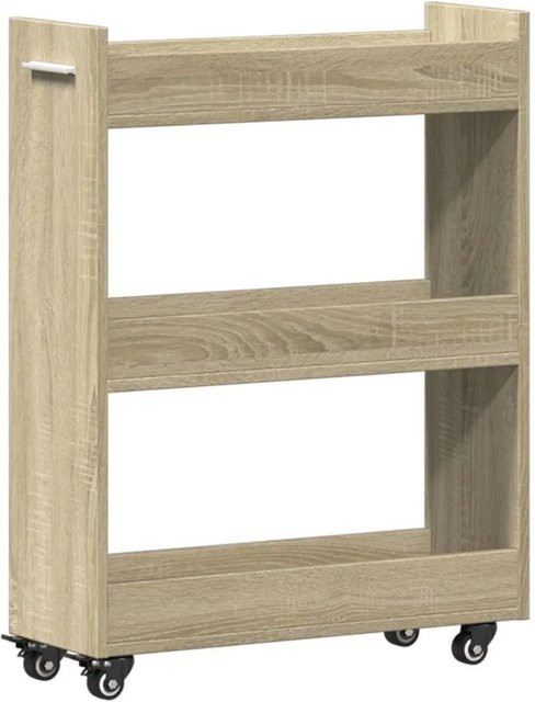 vidaXL Schrank mit Rollen in Sonoma-Eiche, B/T/H: 60 x 22 x 79 cm - Bild 1