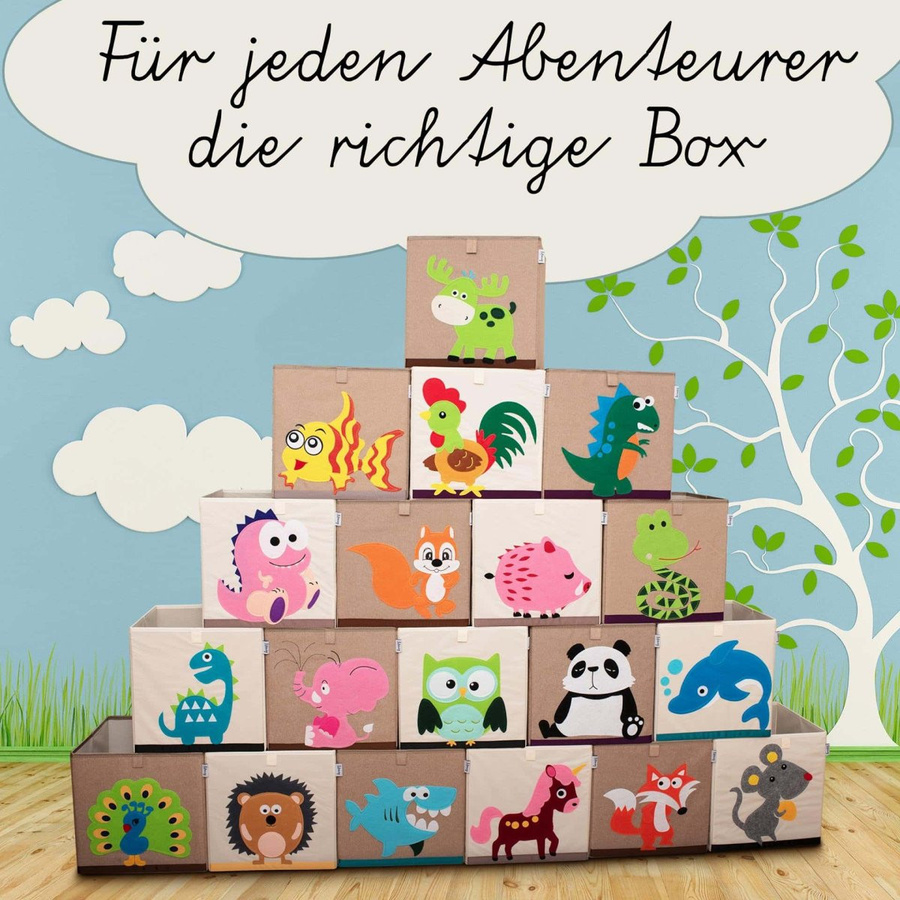 Lifeney Aufbewahrungsbox Eichhörnchen, braun, B/T/H: 33 x 33 x 33 cm - Bild 1