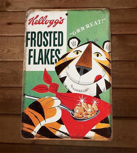 Kelloggs Frosted Flakes Metall-Wandschild im Vintage Look, rechteckig, mehrfarbig, Breite: 20,0 cm, Höhe: 14,0 cm - Bild 1