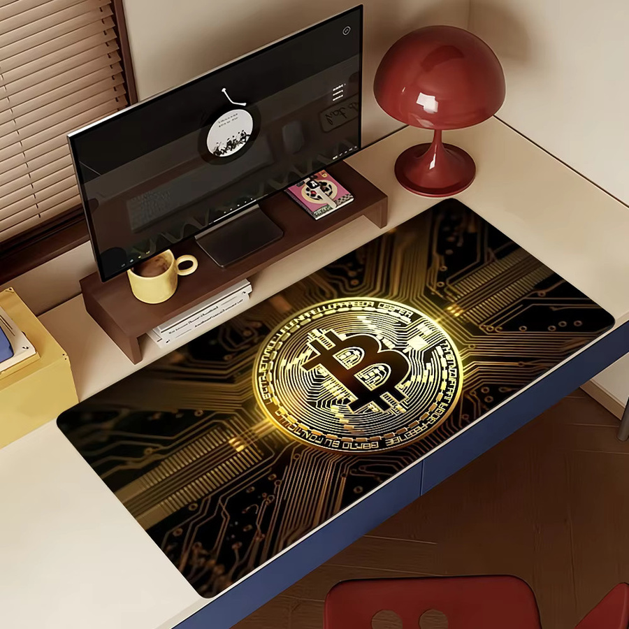 B-BitcoinS XXL Mauspad aus Gummi, rutschfeste Schreibtischunterlage für Gaming und Büro - Bild 4