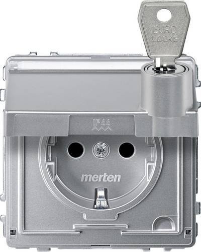 Merten Steckdose Aquadesign in Silber Aluminium MEG2317-7260 - Bild 1