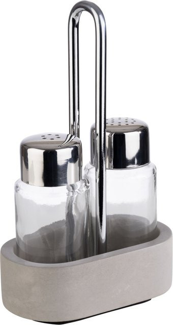 APS Pfeffer- und Salz-Menage Element in Grau, Breite: 6 cm, Höhe: 17 cm - Bild 1