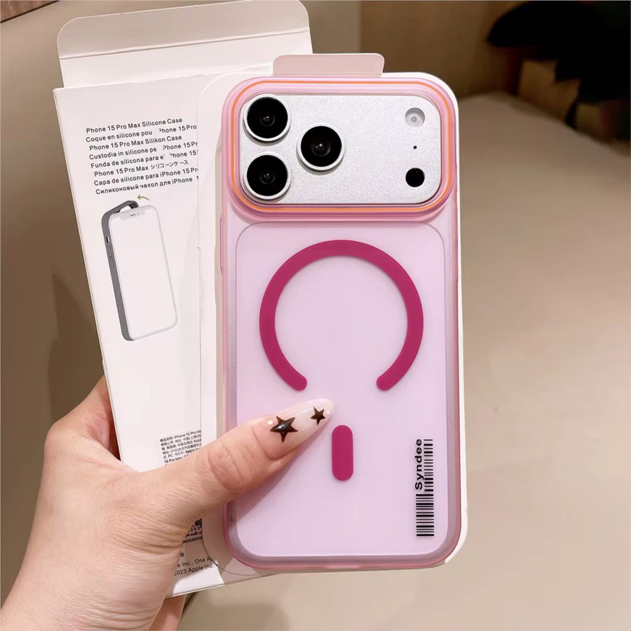 JOYCAPA MagSafe Schutzhülle für iPhone 16, 15, 14, 13, 12, 11 Pro Max, dünne und transparente magnetische Hülle in Pink - Bild 2