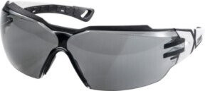 uvex pheos cx2 Komfort-Schutzbrille mit grauer Tönung, Rahmen in Schwarz/Weiß, 5er-Pack - Bild 1