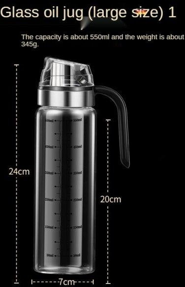 Faylisvow Olivenöl-Gewürzspender aus Glas mit Edelstahl, transparent, auslaufsicher mit Schwerkraft-Verschluss, Volumen: 24 ml - Bild 1