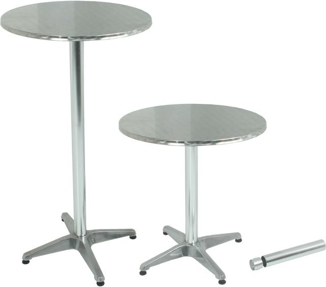 Garden Pleasure Bistro Stehtisch Silber, Durchmesser: 60 cm, Höhe: 110 cm - Bild 1