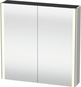 Duravit Uni-Spiegelschrank XSquare mit 2 Türen, LED-Beleuchtung und Sensorschalter, Wandhängend, Weiß, B: 80 cm, H: 80 cm, T: 15,5 cm - Bild 1