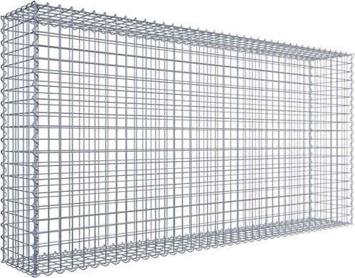 Gabiona Spiralgabionenkorb aus Stahl in Silberfarben, B/T/H: 200 x 30 x 100 cm - Bild 1