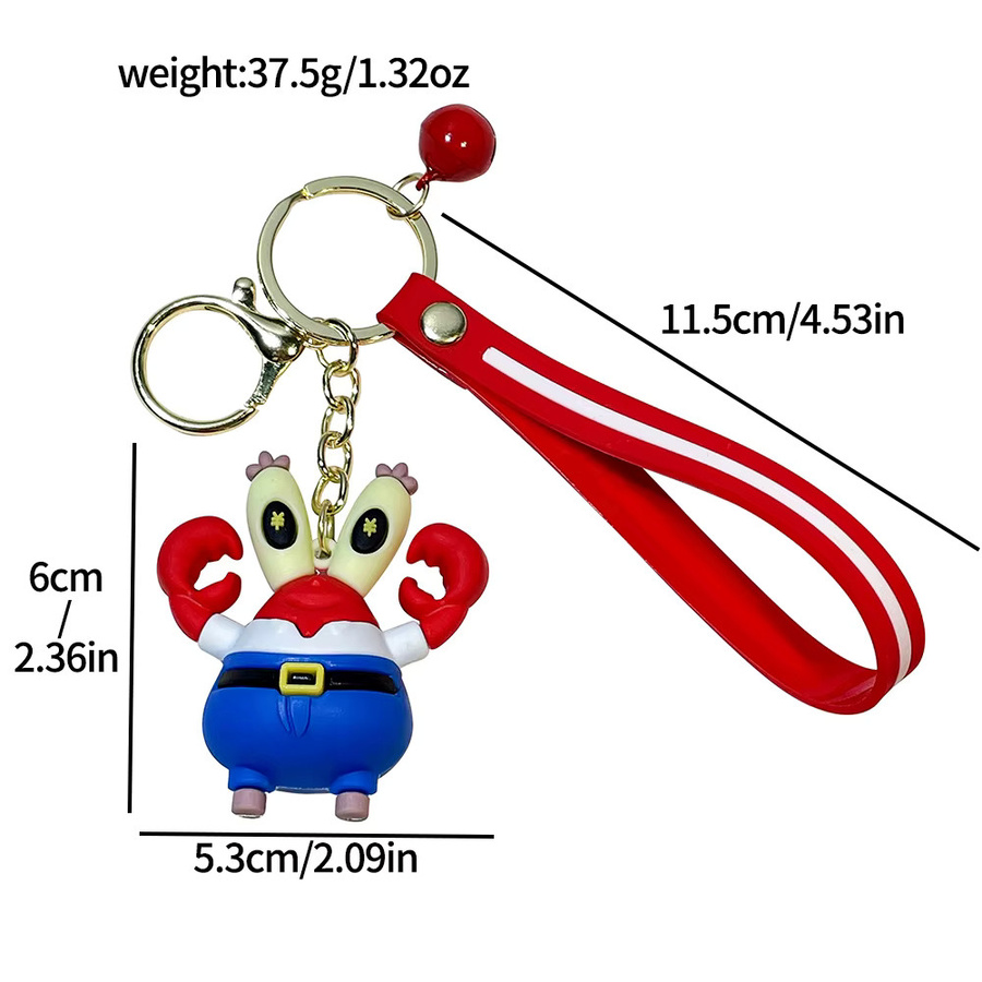 Potdemiel Schlüsselanhänger SpongeBob Schwammkopf, Gummi - Bild 2