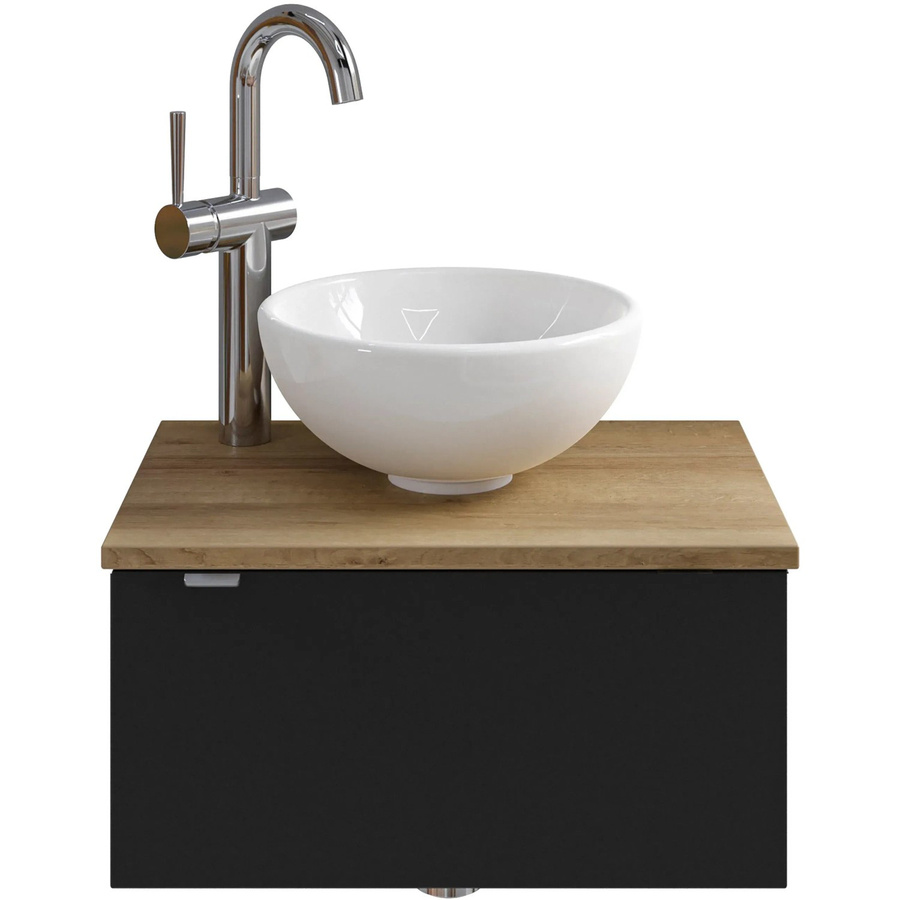 Pelipal Einzelwaschtisch Serie 6915 Schwarz mit Softclose, Breite: 51 cm - Bild 1