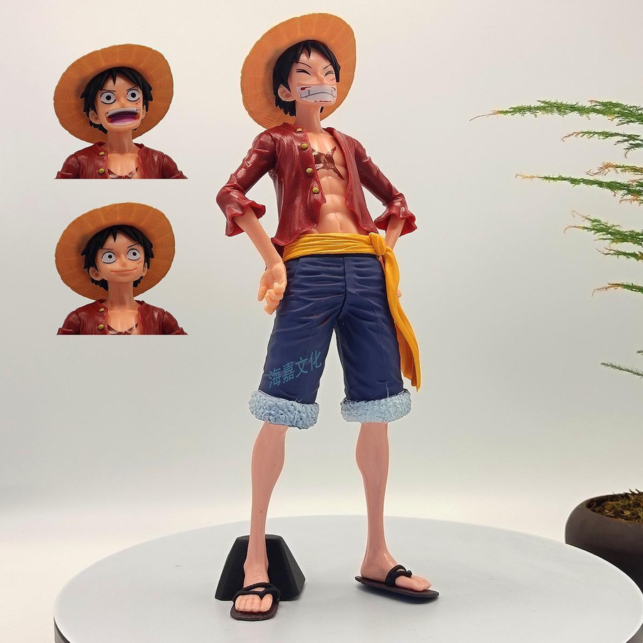 Yiran toy 1 One Piece Anime Luffy Actionfigur mit Gesichtswechselnd 28cm - Bild 3