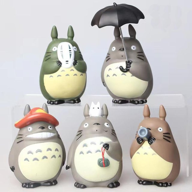 Wucifang Jewelry Totoro Figuren Set, 5-teiliges Set, grau, ab 3 Jahren - Bild 1