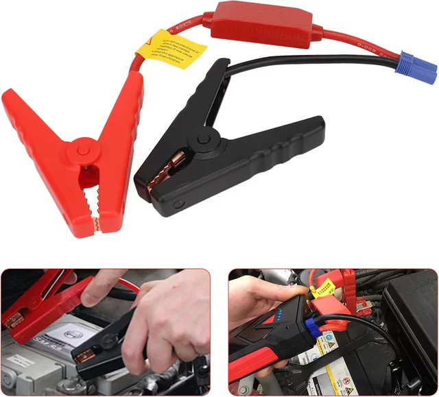 12V Starthilfe Krokodilklemme mit EC5-Stecker für PKW und LKW zur Notfallbatterie-Nutzung - Bild 1
