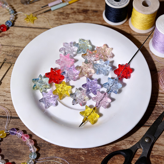 MOON GIRL Sternperlen aus tschechischem Glas, 14 mm, 20 Stück - Bild 1