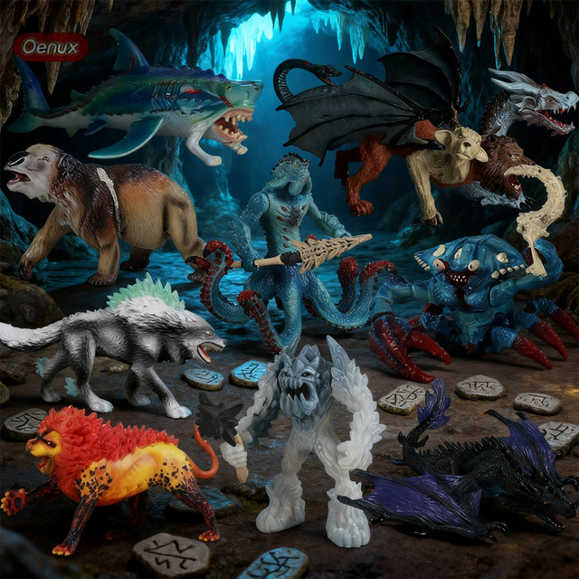 Oenux Mythos-Drachen-Monster-Modell, Actionfiguren, Dinosaurier, Fantasy, Kunststoff - Bild 1