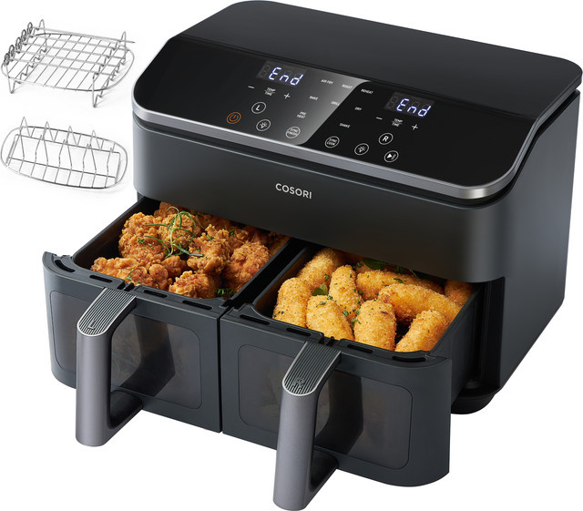 Cosori Dual Basket Heißluftfritteuse CAF-R901-AEU in Schwarz mit 8,5 l Fassungsvermögen - Bild 4