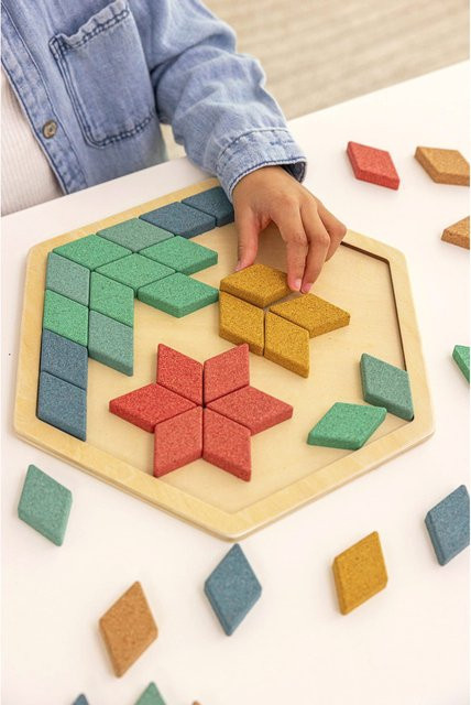 Korko Formpuzzle Colour Tiles, Formpuzzle, ab 4 Jahren - Bild 1