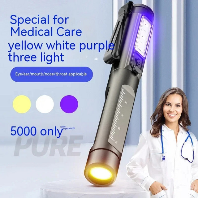 ESMARTER Professionelles medizinisches Stiftlicht mit wiederaufladbarer LED-Taschenlampe für Diagnose und Erste Hilfe - Bild 1