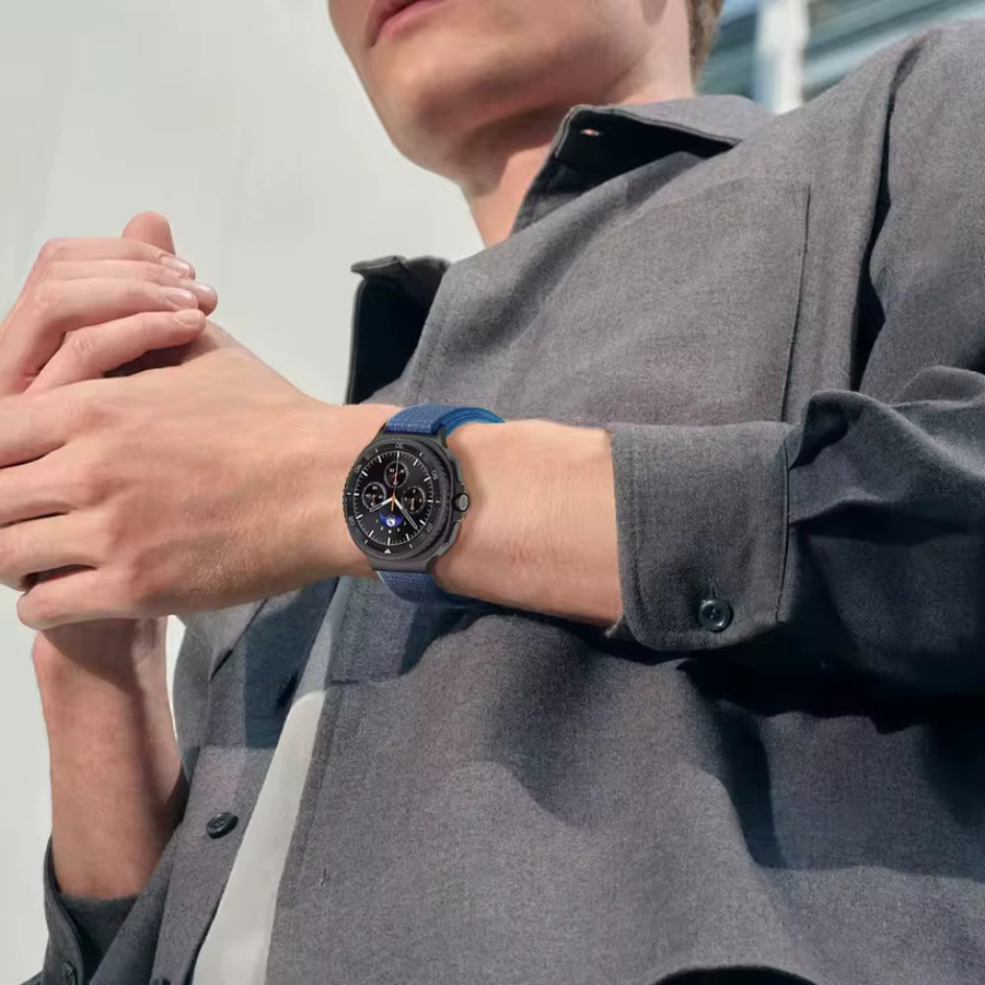 Uhrenarmband Nylon, Schwarz, Unisex, für Samsung Galaxy Watch 8 - Bild 5