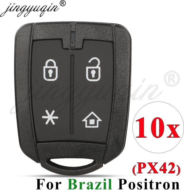 10 Stück Jingyuqin Schlüsselgehäuse für Brasilien Positron Flex PX42 mit 4 Tasten in Schwarz AKBPS102 AKBPS134 - Bild 1