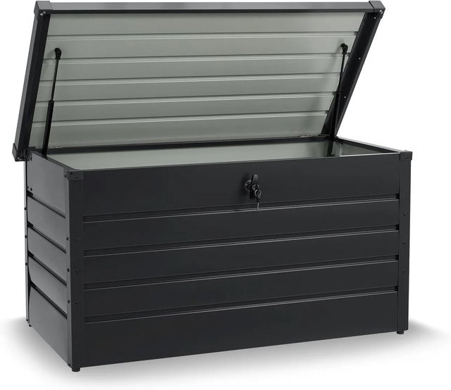 Juskys Metall Aufbewahrungsbox Limani Anthrazit wasserdicht und abschließbar mit 380 Litern Fassungsvermögen - Bild 1